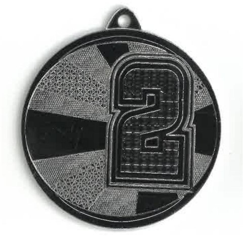 Medal stalowy srebrny drugie miejsce MMC29050/S Medal stalowy srebrny drugie miejsce MMC29050/S