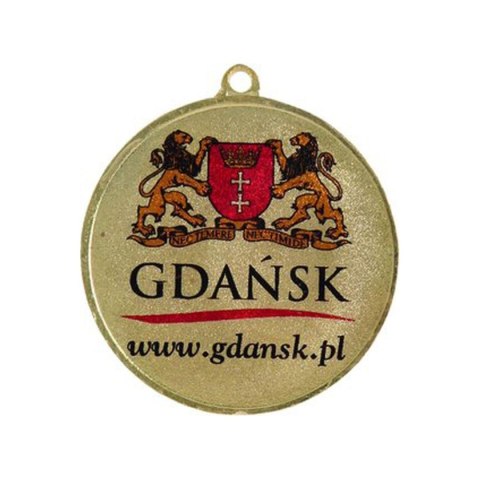 Medal złoty z miejscem na emblemat 50 mm - medal stalowy z nadrukiem luxor jet