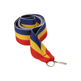 Wstążka 11 mm - niebiesko-żółto-czewona