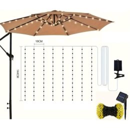 OŚWIETLENIE SOLAR PARASOLA OGRODOWEGO 5M 72LED