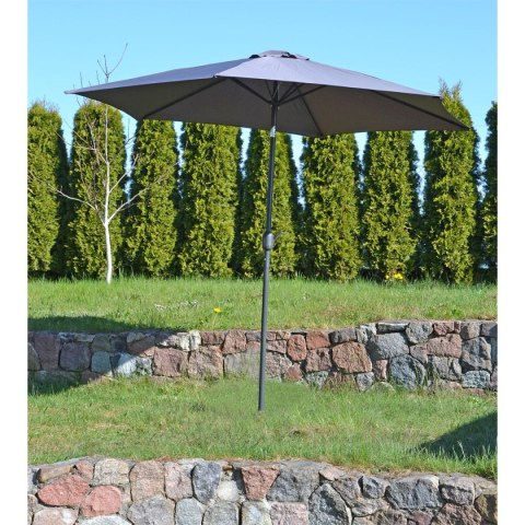 PARASOL OGRODOWY 300CM SKŁADANY SZARY