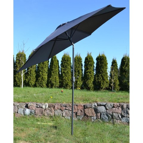 PARASOL OGRODOWY 300CM SKŁADANY SZARY