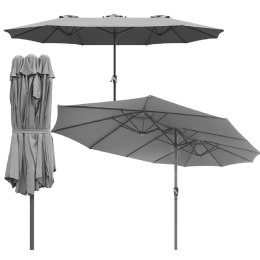 PARASOL OGRODOWY XXXL 2.7x4.6M SZARY SASKA GARDEN
