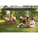 PARASOL OGRODOWY XXXL 2.7x4.6M SZARY SASKA GARDEN