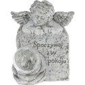 FIGURKA ANIOŁEK ZNICZ NAGROBNY LED SPOCZYWAJ W POKOJU FIGURKA ANIOŁEK ZNICZ NAGROBNY LED SPOCZYWAJ W POKOJU