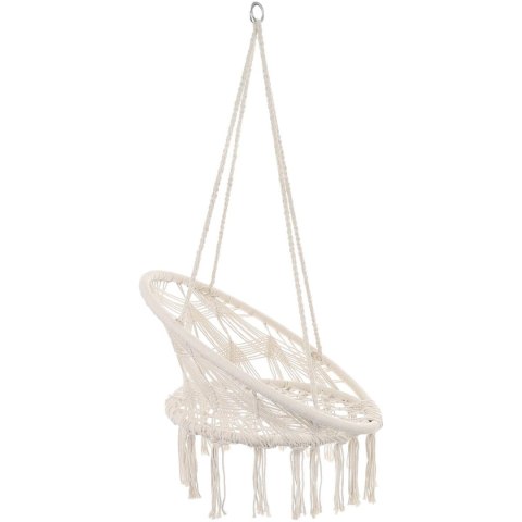 HAMAK AŻUROWY FOTEL WISZĄCY BOCIANIE GNIAZDO 80x60CM BIAŁY NEW STYL