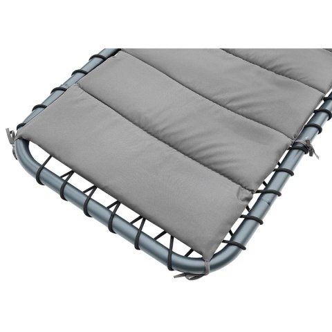 HUŚTAWKA FOTEL BUJANY Z PARASOLEM LIZBONA CIEMNO SZARA