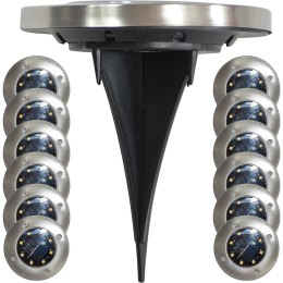 LAMPA SOLARNA 8 LED SMD DO WBICIA W PODŁOŻE KPL.12SZT