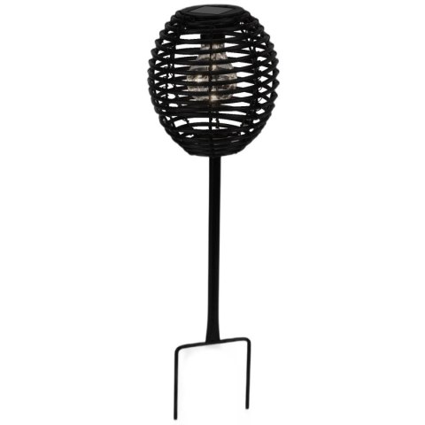 LAMPA SOLARNA KULA RATTAN CZARNA PROGARDEN