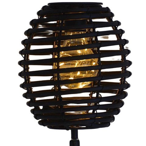LAMPA SOLARNA KULA RATTAN CZARNA PROGARDEN LAMPA SOLARNA KULA RATTAN CZARNA PROGARDEN