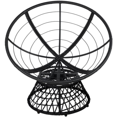 FOTEL OGRODOWY OBROTOWY 360 STOPNI Z PODUSZKĄ CZERWONĄ