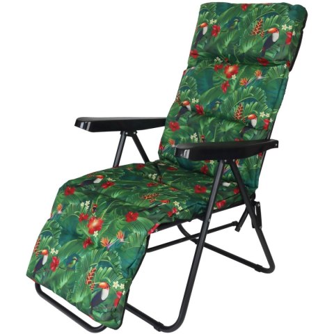 FOTEL OGRODOWY Z PODNÓŻKIEM 57x83x106CM FLOWER