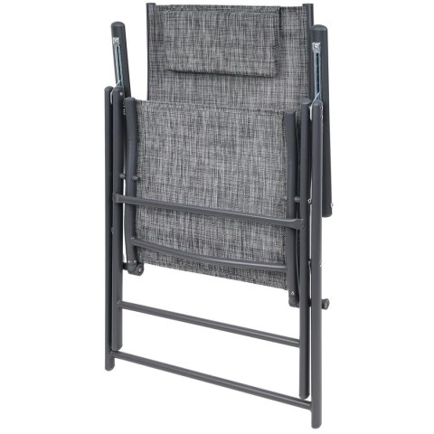 KRZESŁO OGRODOWE 57x68x106CM 2xTEXTLINE 7-POZYCYJNE Z ZAGŁÓWKIEM KPL.2SZT