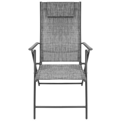 KRZESŁO OGRODOWE 57x68x106CM 2xTEXTLINE 7-POZYCYJNE Z ZAGŁÓWKIEM KPL.2SZT