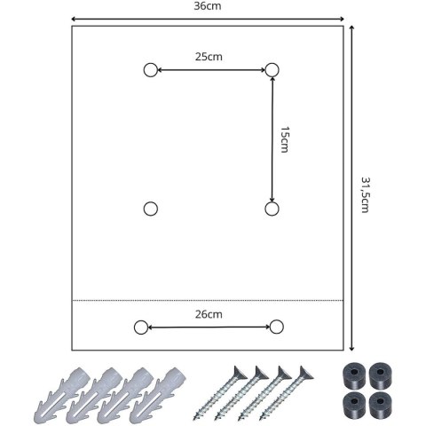 SKRZYNKA NA LISTY 36X9X31,3CM 1067568 SASKA GARDEN