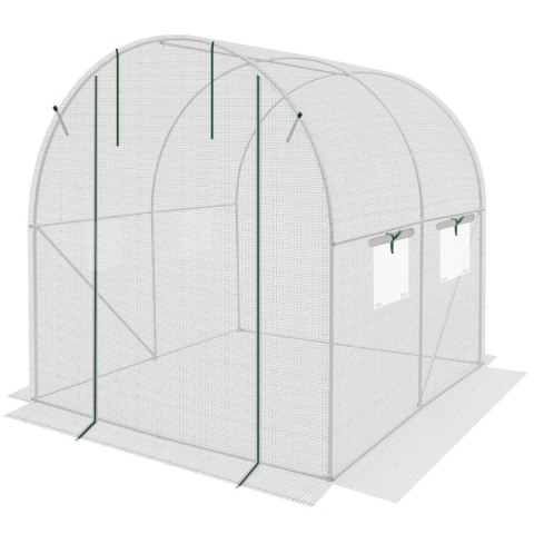 SZKLARNIA TUNEL OGRODOWY 200x200x200CM PE KONSTRUKCJA STAL BIAŁA