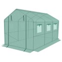 SZKLARNIA TUNEL OGRODOWY 200x350x200CM PE KONSTRUKCJA STAL ZIELONA