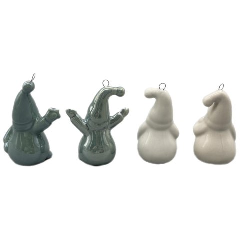 MIKOŁAJ ŚWIĄTECZNY CERAMICZNY BOMBKA 7,8CM 1 szt