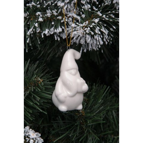 MIKOŁAJ ŚWIĄTECZNY CERAMICZNY BOMBKA 7,8CM 1 szt