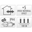 LAMPKI CHOINKOWE KURTYNA ŚWIETLNA WATERFALL ZEW 320 LED CIEPŁY BIAŁY 5 PRĘDKOŚCI LAMPKI CHOINKOWE KURTYNA ŚWIETLNA WATERFALL ZEW 320 LED CIEPŁY BIAŁY 5 PRĘDKOŚCI