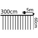 LAMPKI CHOINKOWE KURTYNA ŚWIETLNA ZEW/WEW 120 LED 300X60CM Z PILOTEM CIEPŁY BIAŁY LAMPKI CHOINKOWE KURTYNA ŚWIETLNA ZEW/WEW 120 LED 300X60CM Z PILOTEM CIEPŁY BIAŁY
