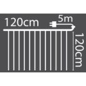 LAMPKI CHOINKOWE KURTYNA ŚWIETLNA ZEW/WEW 144 LED 120X120CM Z PILOTEM CIEPŁY BIAŁY LAMPKI CHOINKOWE KURTYNA ŚWIETLNA ZEW/WEW 144 LED 120X120CM Z PILOTEM CIEPŁY BIAŁY
