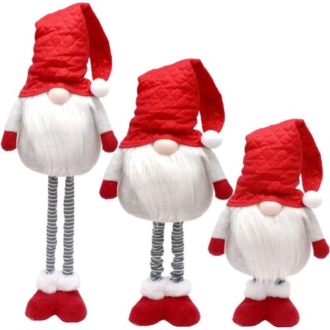 SKRZAT GNOM NA TELESKOPOWYCH NOGACH CZERWONY 80-115CM