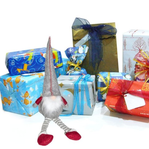 SKRZAT KRASNAL GNOM DEKORACYJNY 30+15CM SZARY