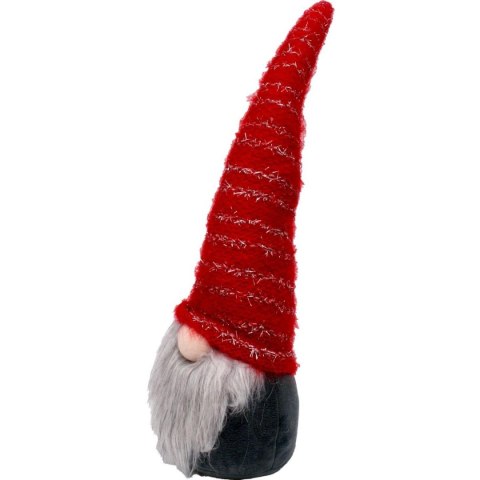 SKRZAT Z DŁUGĄ CZERWONĄ CZAPKĄ I ŚWIECĄCYM NOSEM 10x9x42CM