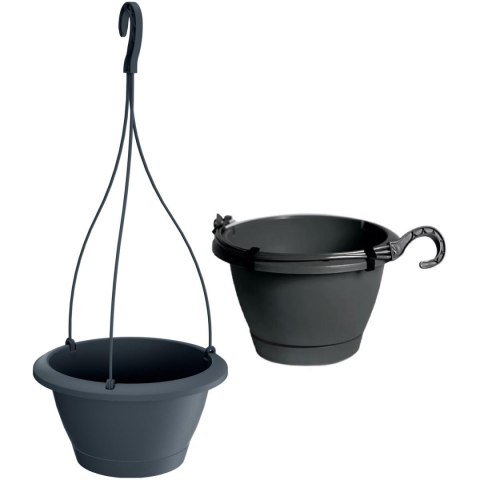 DONICZKA RESPANA WISZĄCA ANTRACYT 24CM DONICZKA RESPANA WISZĄCA ANTRACYT 24CM
