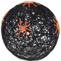 KULA DEKORACYJNA LAMPKA Z PAJĄKIEM LED 15CM HALLOWEEN CZARNY KULA DEKORACYJNA LAMPKA Z PAJĄKIEM LED 15CM HALLOWEEN CZARNY