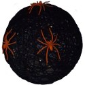 KULA DEKORACYJNA LAMPKA Z PAJĄKIEM LED 15CM HALLOWEEN CZARNY KULA DEKORACYJNA LAMPKA Z PAJĄKIEM LED 15CM HALLOWEEN CZARNY