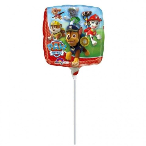 Balon Foliowy - Psi Patrol, na patyk, 23 cm Balon Foliowy - Psi Patrol, na patyk, 23 cm