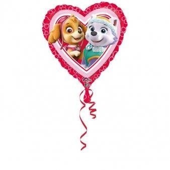 Balon foliowy serce, Skye i Everest 'Psi Patrol', 43 cm Balon foliowy serce, Skye i Everest 'Psi Patrol', 43 cm