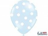 Balony Strong, Niebieskie Pastel w białe Kropki, 30cm, 6 szt. Balony Strong, Niebieskie Pastel w białe Kropki, 30cm, 6 szt.
