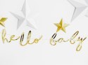 Baner Little Star - Hello Baby, złoty, 18x70cm
