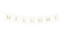 Baner powitalny Welcome, biały, 15 x 95 cm