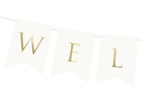Baner powitalny Welcome, biały, 15 x 95 cm Baner powitalny Welcome, biały, 15 x 95 cm