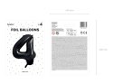 Balon foliowy Cyfra 4 czarna, 86cm