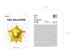 Balon foliowy Gwiazda, Złota 70 cm XXL