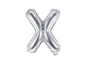 Balon foliowy Litera X 35cm, Srebrna