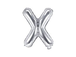 Balon foliowy Litera X 35cm, Srebrna
