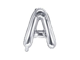Balon foliowy Litera A, 35cm, Srebrna