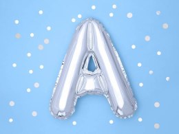 Balon foliowy Litera A, 35cm, Srebrna