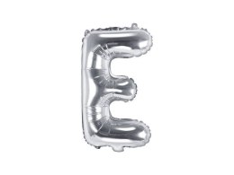 Balon foliowy Litera E, 35cm, Srebrna