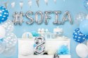 Balon foliowy Litera E, 35cm, Srebrna