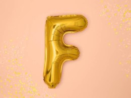 Balon foliowy Litera F, 35cm, Złota