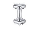 Balon foliowy Litera I, 35cm, Srebrna