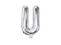 Balon foliowy Litera U 35cm, Srebrna