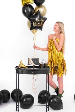 Balon foliowy Happy Birthday Czarna gwiazda 40 cm